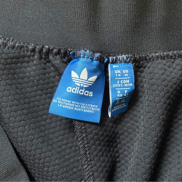Adidas Originals Navy Cropped Tapered Pull On 'Chicago' Pants Medium BQ7869 - Picture 12 of 13